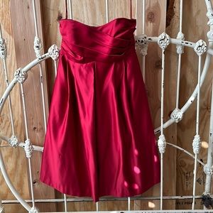 Melissa Sweet bridesmaids red dress